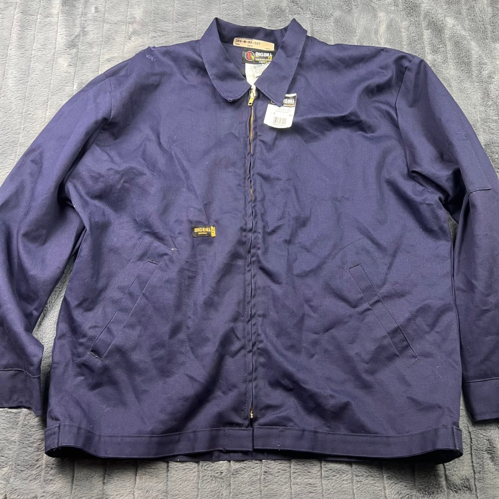Big Bill FR Indura Navy Blue Flame Resistant Work Jacket XL Reg CL348IR9